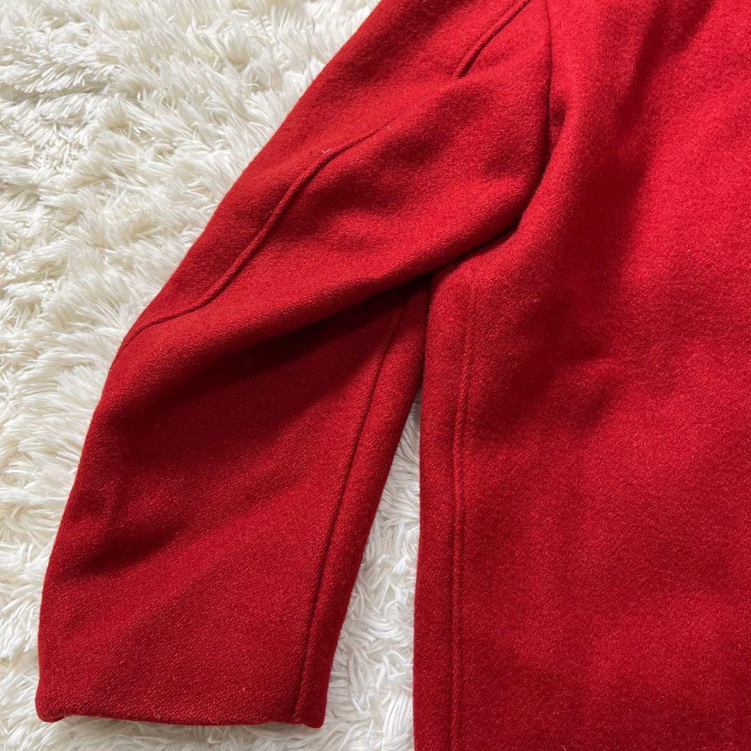美品 schott ダッフルコート ロング丈 レッド 48 アメリカ製 メンズ