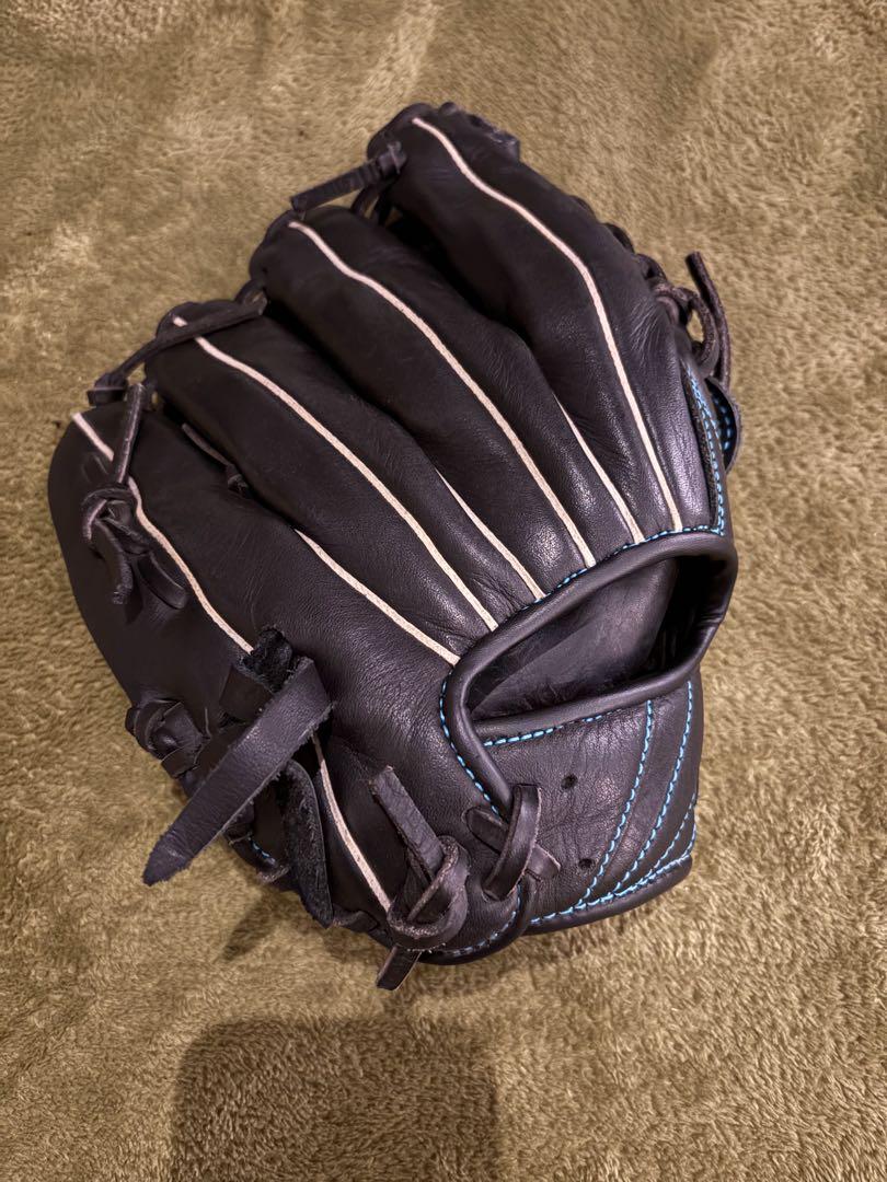 アシックス 軟式グローブ ジュニア 黒 柔らかいレザー