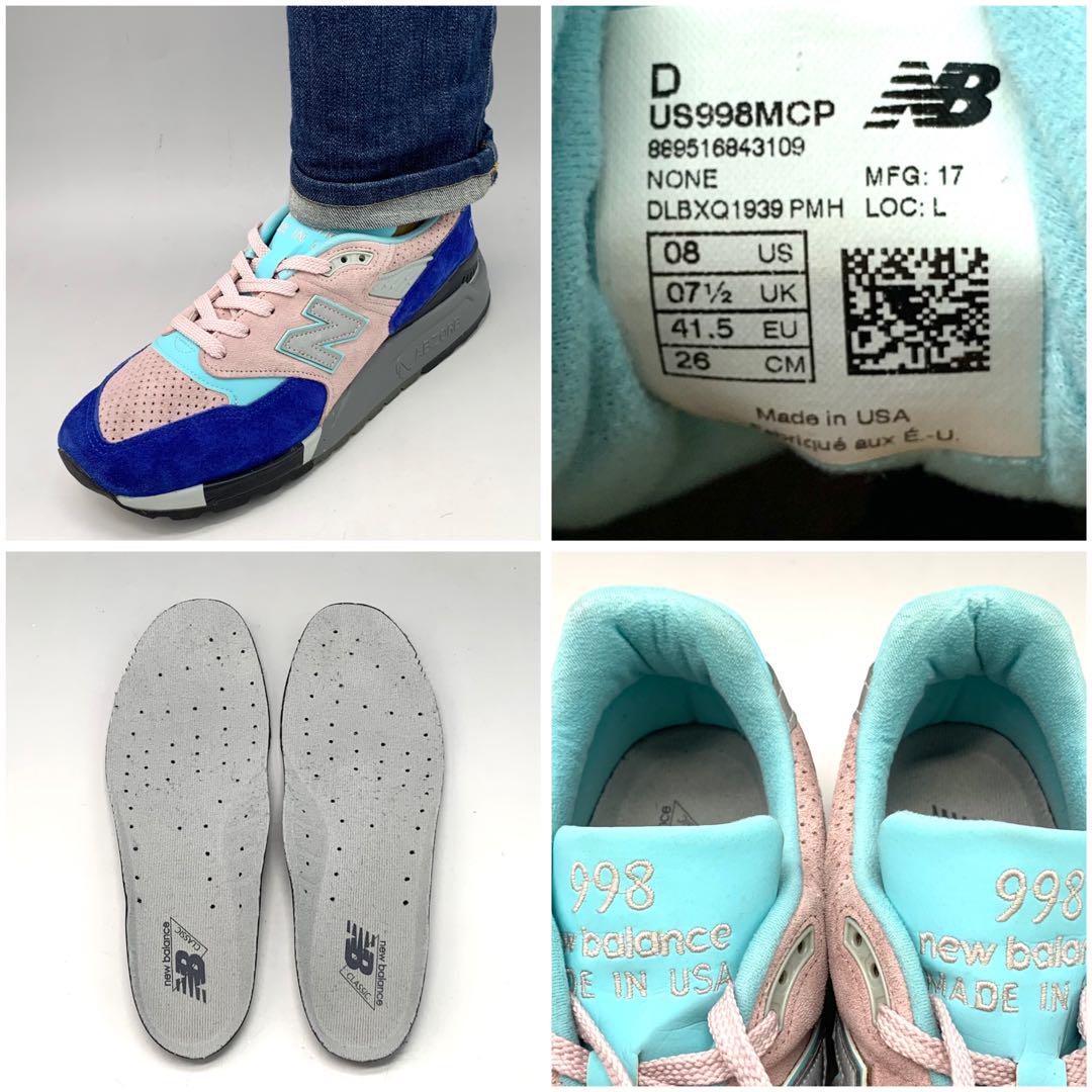 New Balance 998 スニーカー マルチカラースエード US8 USA