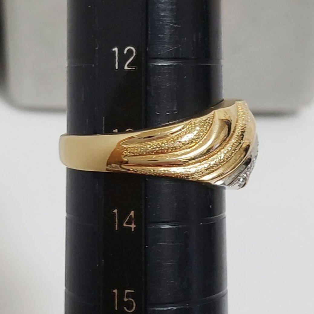 緊急取り下げ‼️最終売切特価‼️K18/PT コンビ 天然ダイヤリング 13号強