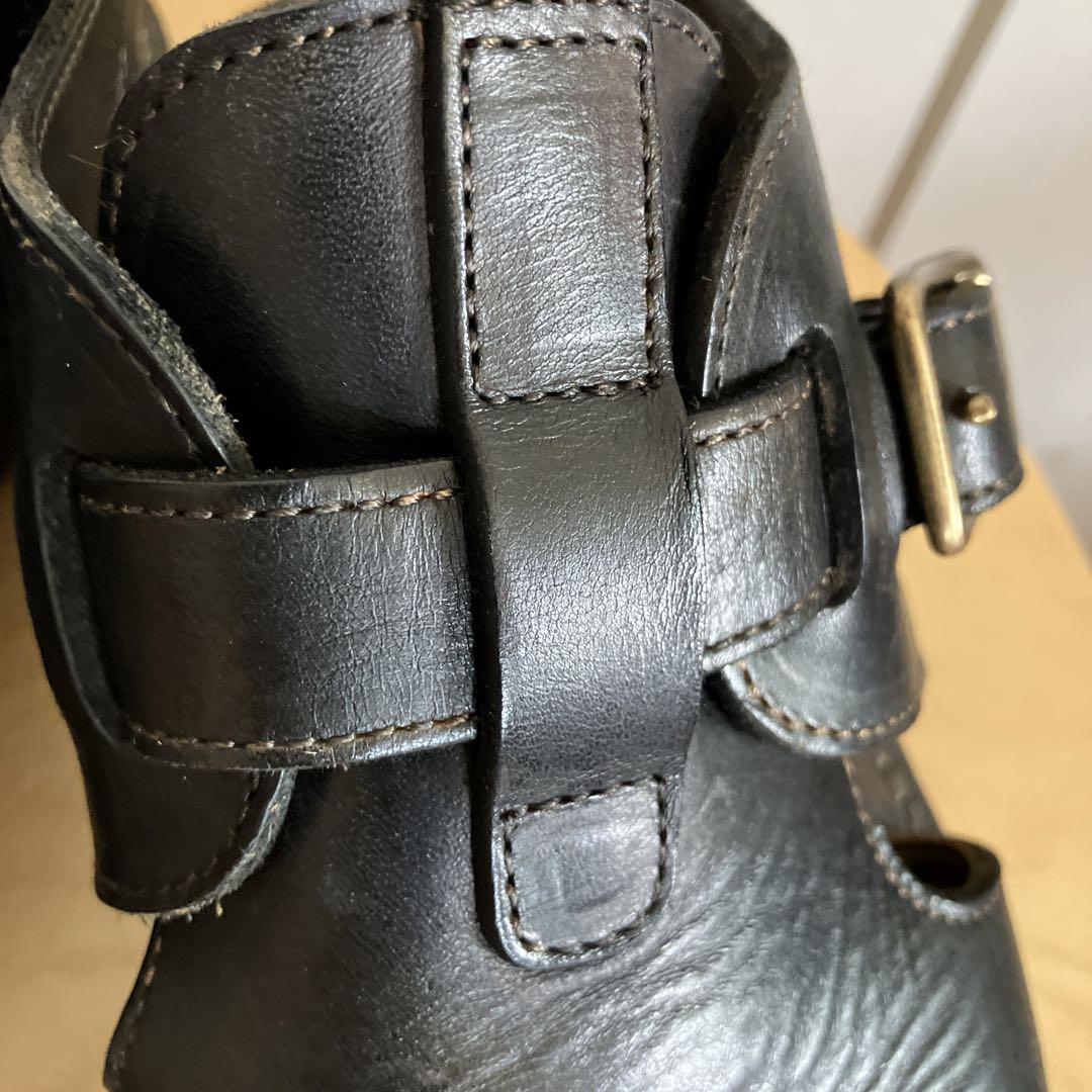 軍　sus-sous BELTED SHOES サイズ8ブラック　27.5
