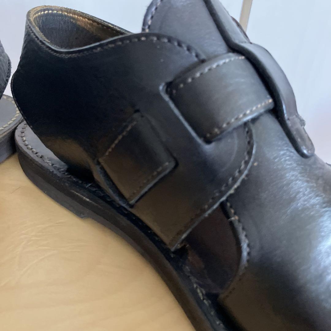 軍　sus-sous BELTED SHOES サイズ8ブラック　27.5