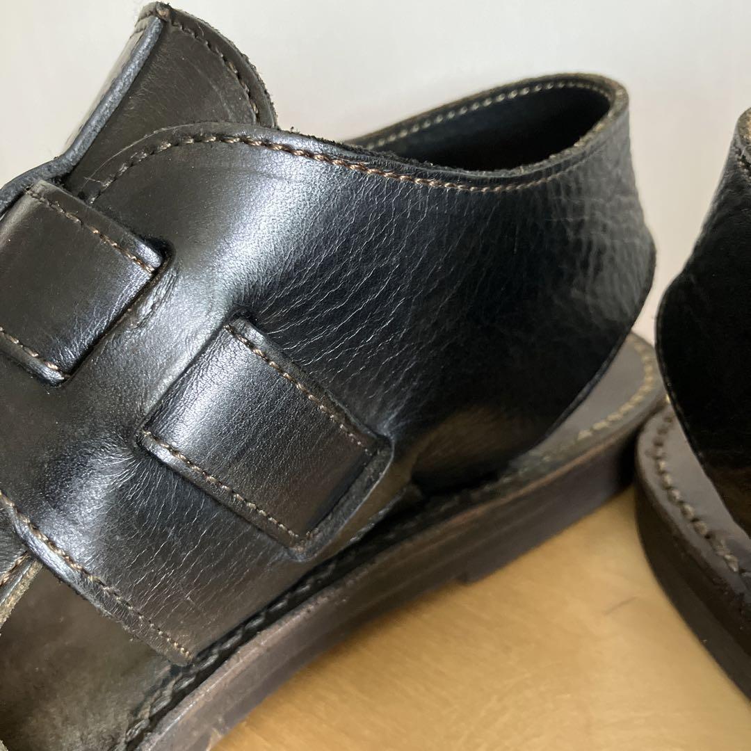 軍　sus-sous BELTED SHOES サイズ8ブラック　27.5