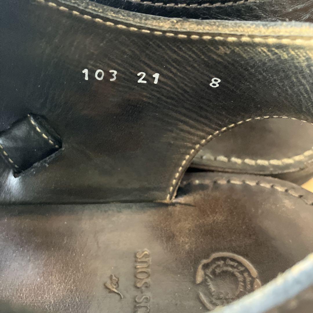 軍　sus-sous BELTED SHOES サイズ8ブラック　27.5