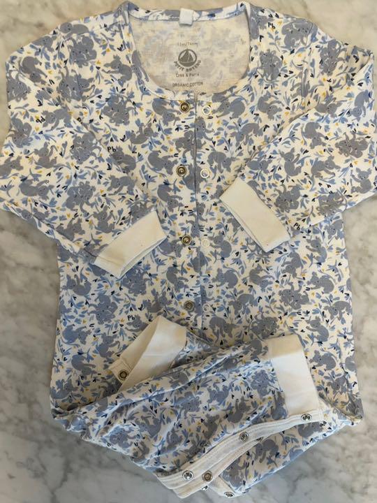大切な Petit Bateau プチバトー ロンパース コアラ柄 74cm ロンパース 大切な Petit Bateau プチバトー ロンパース コアラ柄 74cm ロンパース