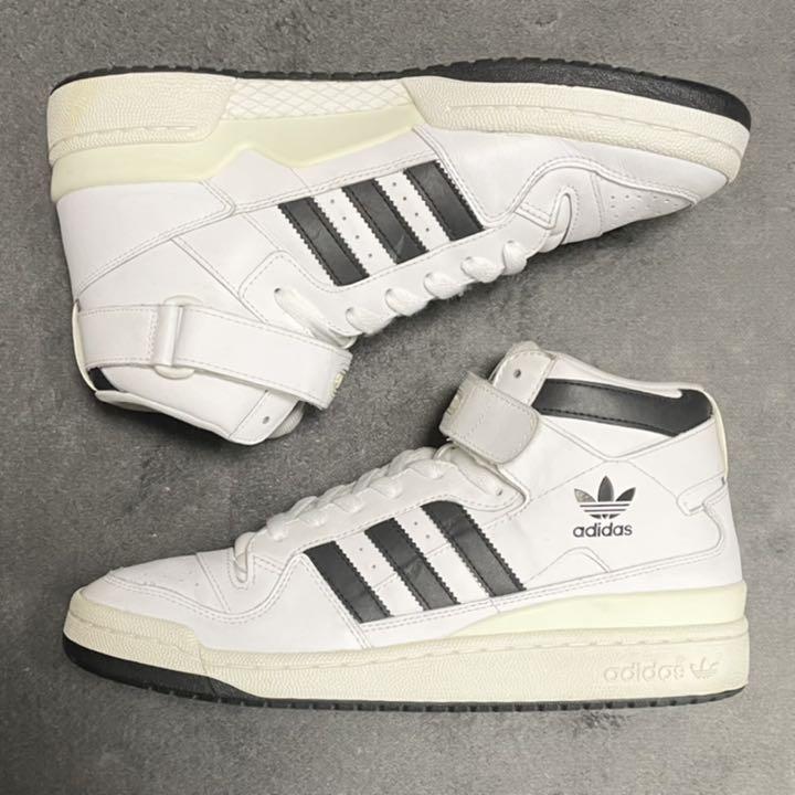 人気定番低価 adidas FORUM MID フォーラム ミッド 白×黒 27.5cm MaABk-m26082092602 新作登場