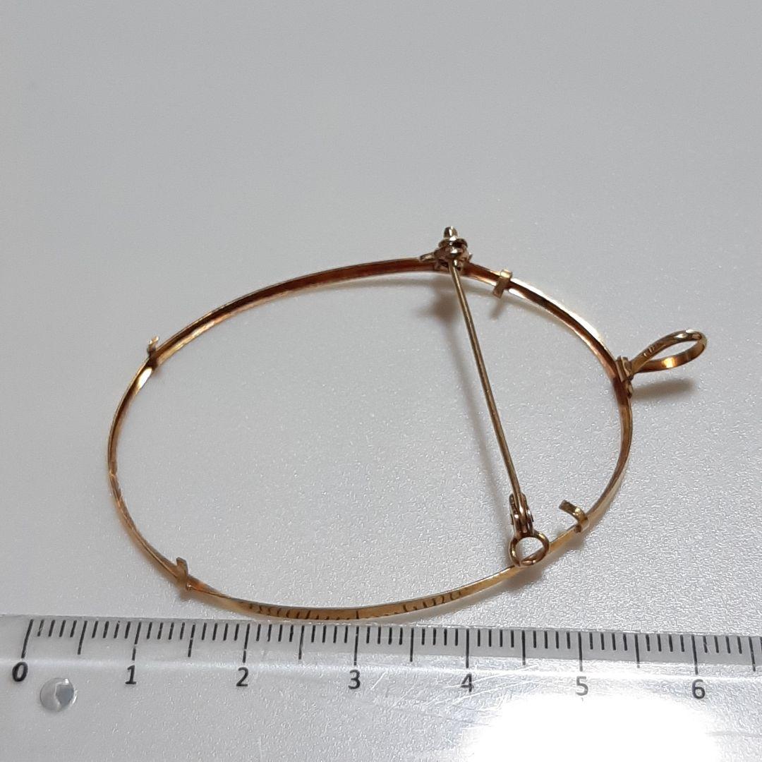 訳有 K18 台座 枠 2WAY ブローチ ペンダントトップ ゴールド 金 訳有 K18 台座 枠 2WAY ブローチ ペンダントトップ ゴールド 金