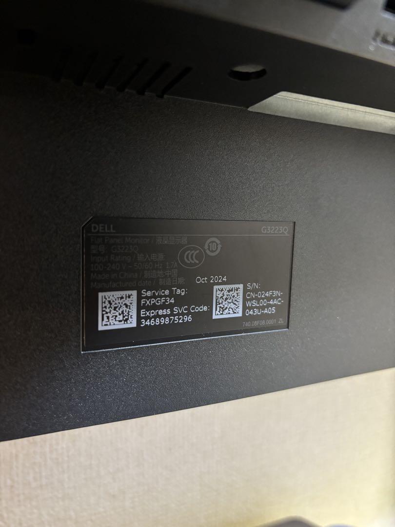 【美品】Dell G3223Q 4Kモニター　32型 144Hz