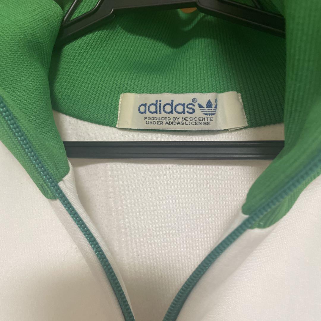 中古】adidas 80s デサント製 トラックジャケット グリーン