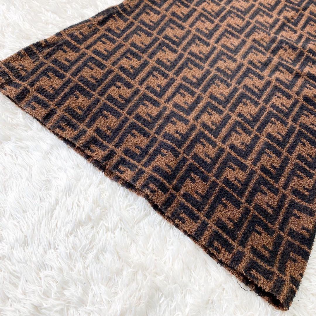✨️美品 FENDI ズッカ 総柄 半袖 Tシャツ パイル地 レディース XL