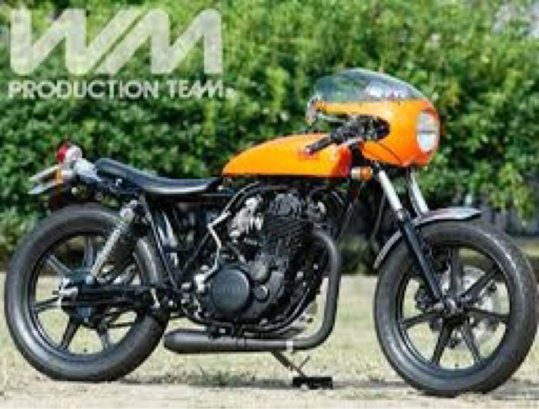 SR400 WMスーパーショートメガホンマフラー　タイプ2