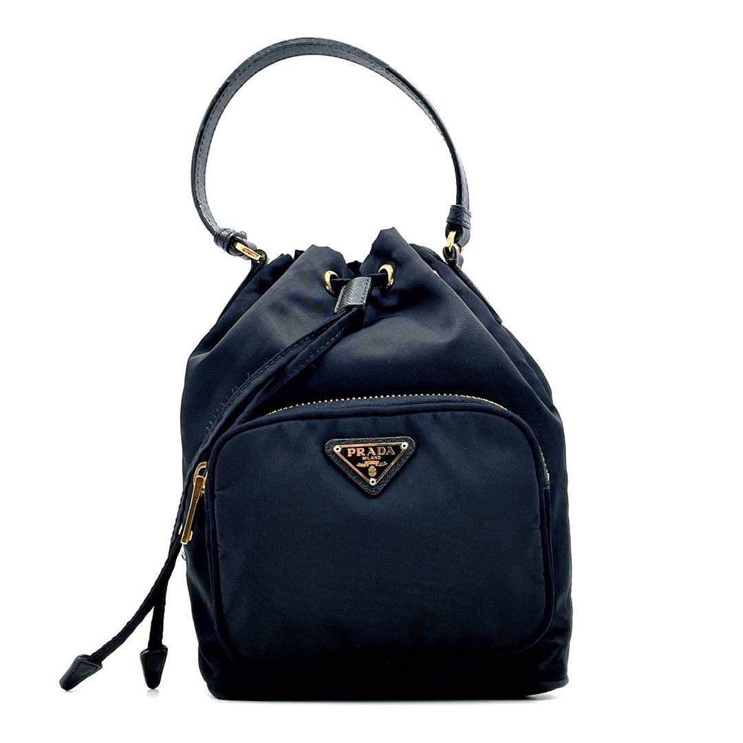 美品 PRADA プラダ デュエット バケット 1BH038 ショルダーバッグ