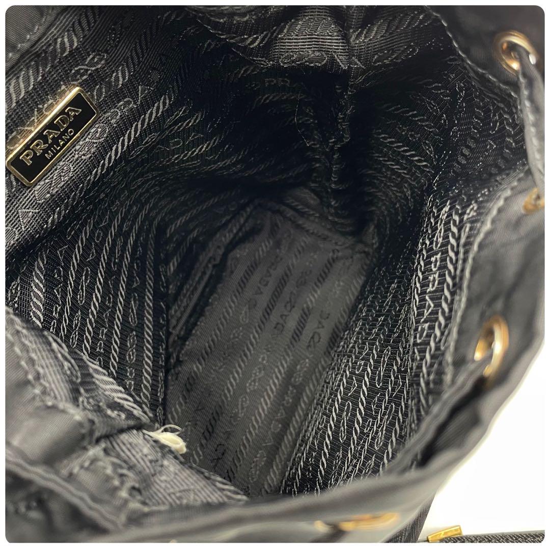 美品 PRADA プラダ デュエット バケット 1BH038 ショルダーバッグ