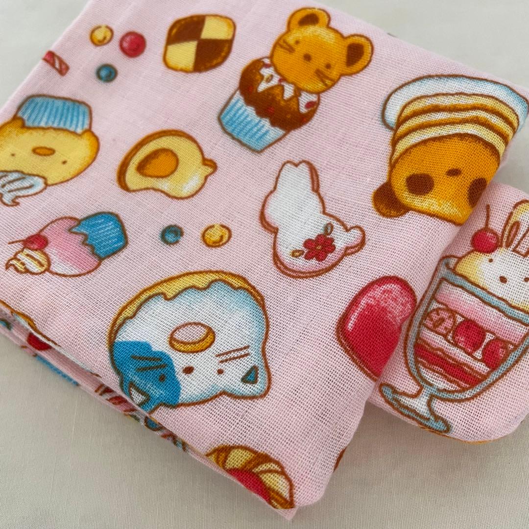 ガーゼハンカチ　キッズ838 ハンドメイド ガーゼハンカチ キッズ838 ハンドメイド