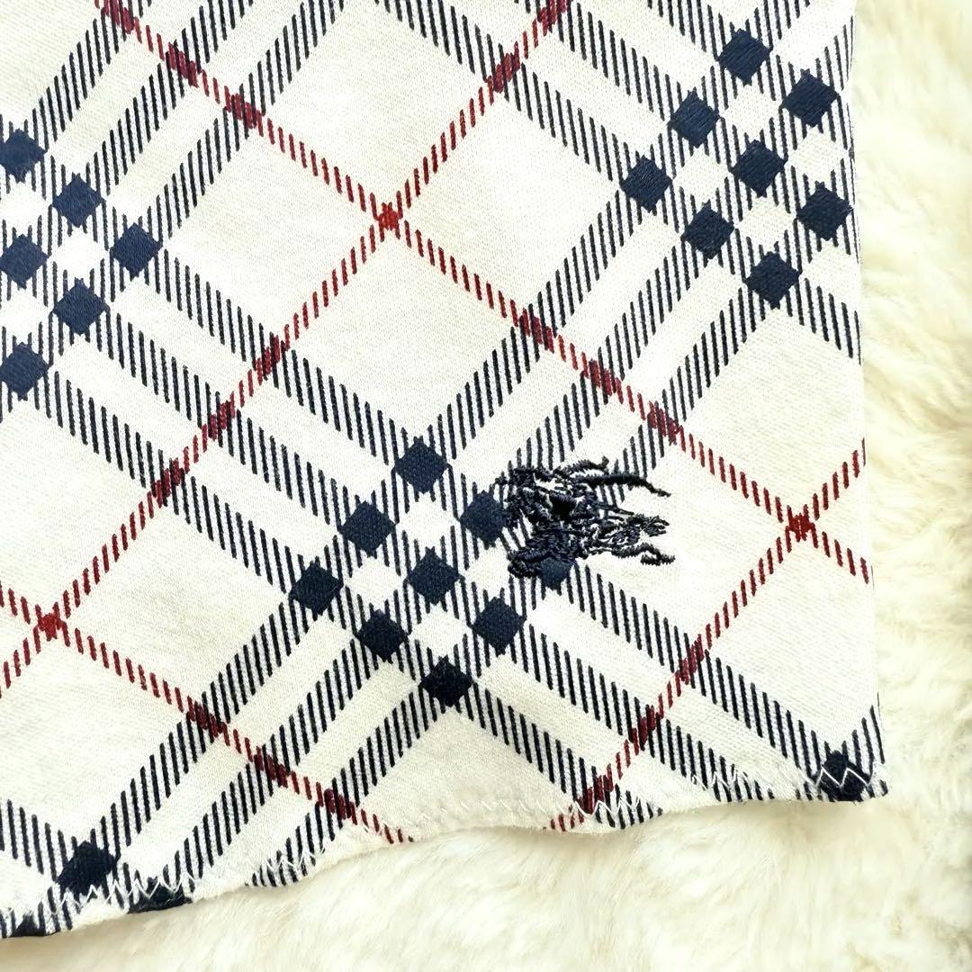 BURBERRY BLUE LABEL ノバチェック リボン カットソー 白 - メルカリ