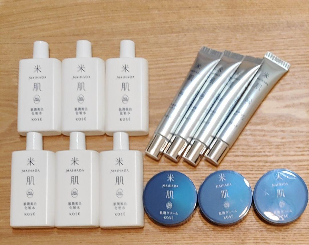 米肌肌潤クリーム10gx3　美白化粧水30mlx6　美白エッセンス12mlx4
