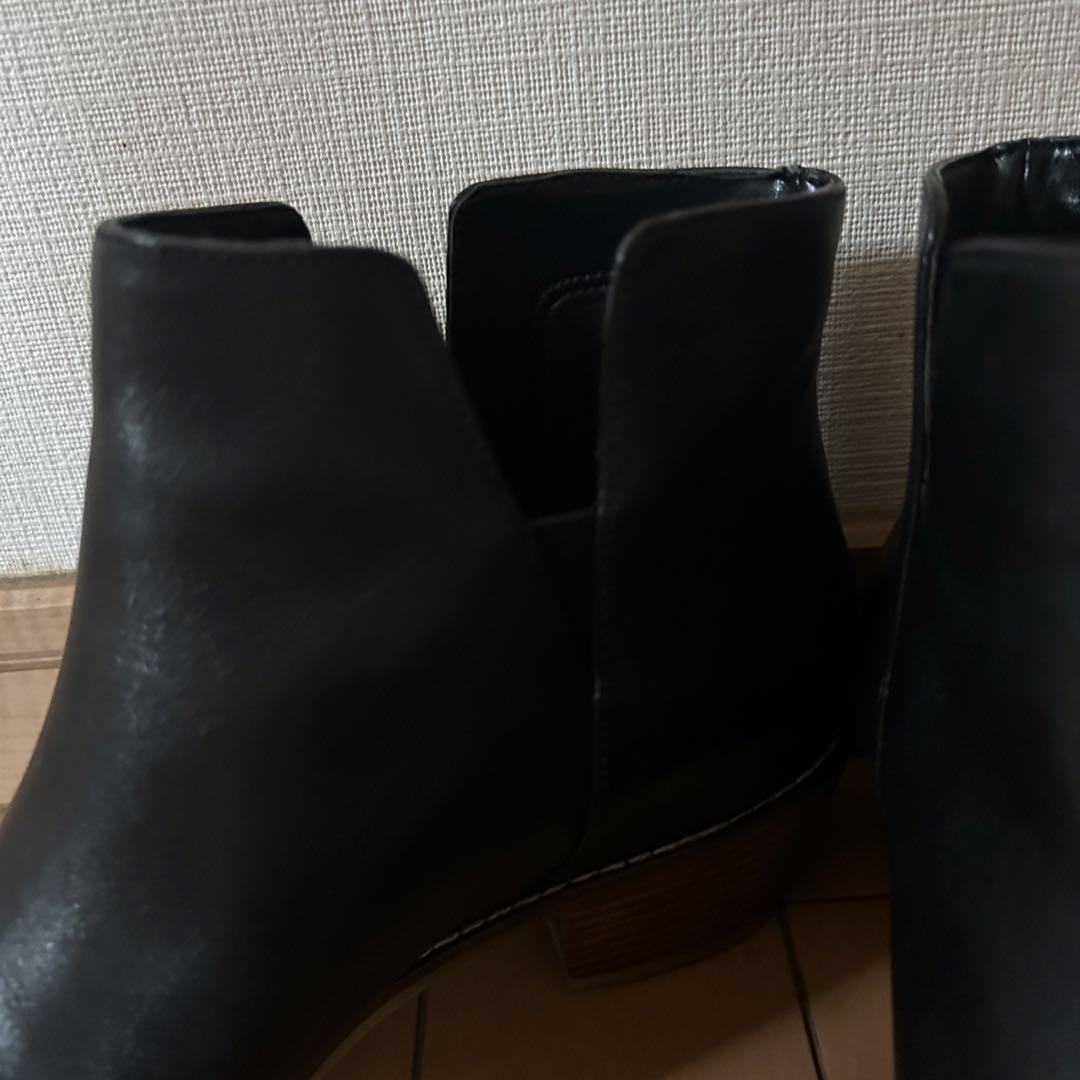 美品！COLE HAAN 黒サイドゴアブーツショートブーツ23.5㎝　7 1/2