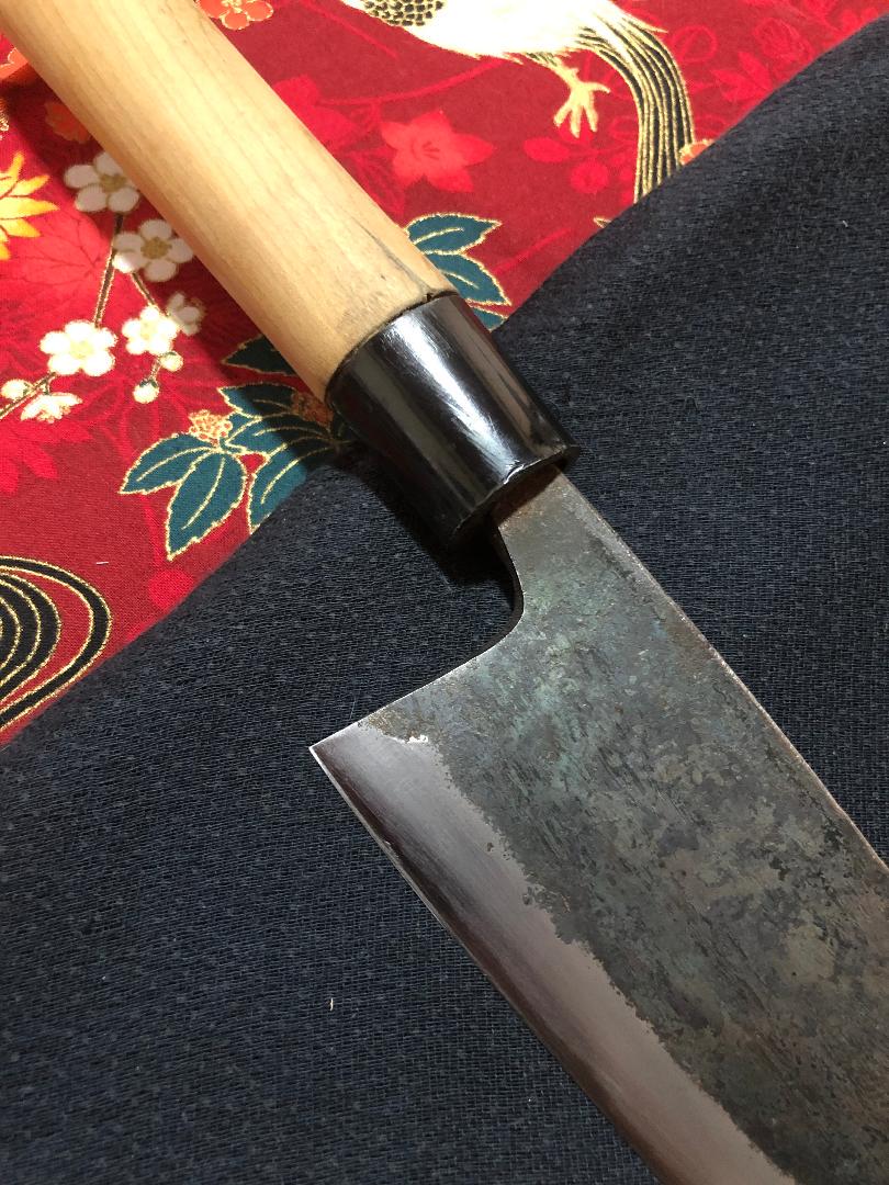 【研ぎ済み】白鋼・両刃 黒打ち　土佐一　土佐出刃包丁　和包丁　料理　釣り