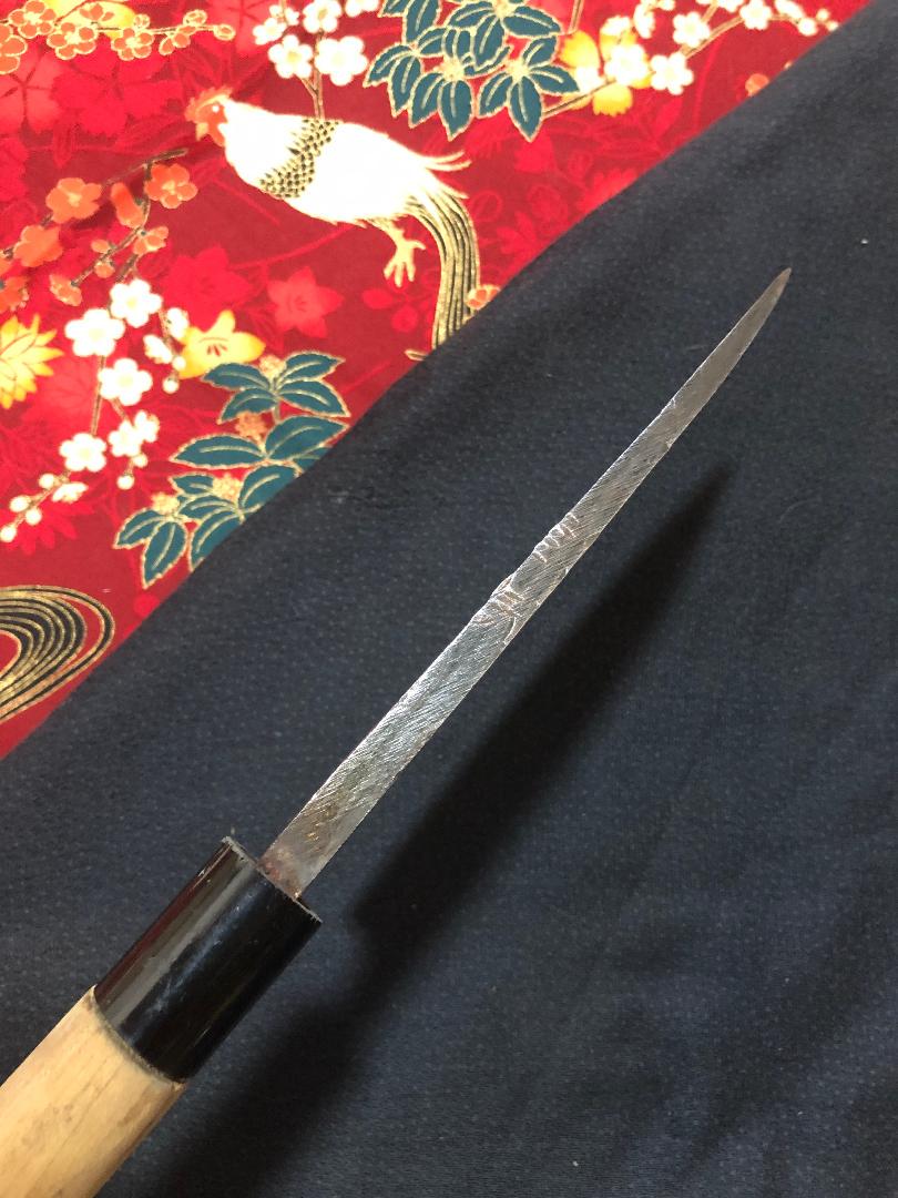 【研ぎ済み】白鋼・両刃 黒打ち　土佐一　土佐出刃包丁　和包丁　料理　釣り