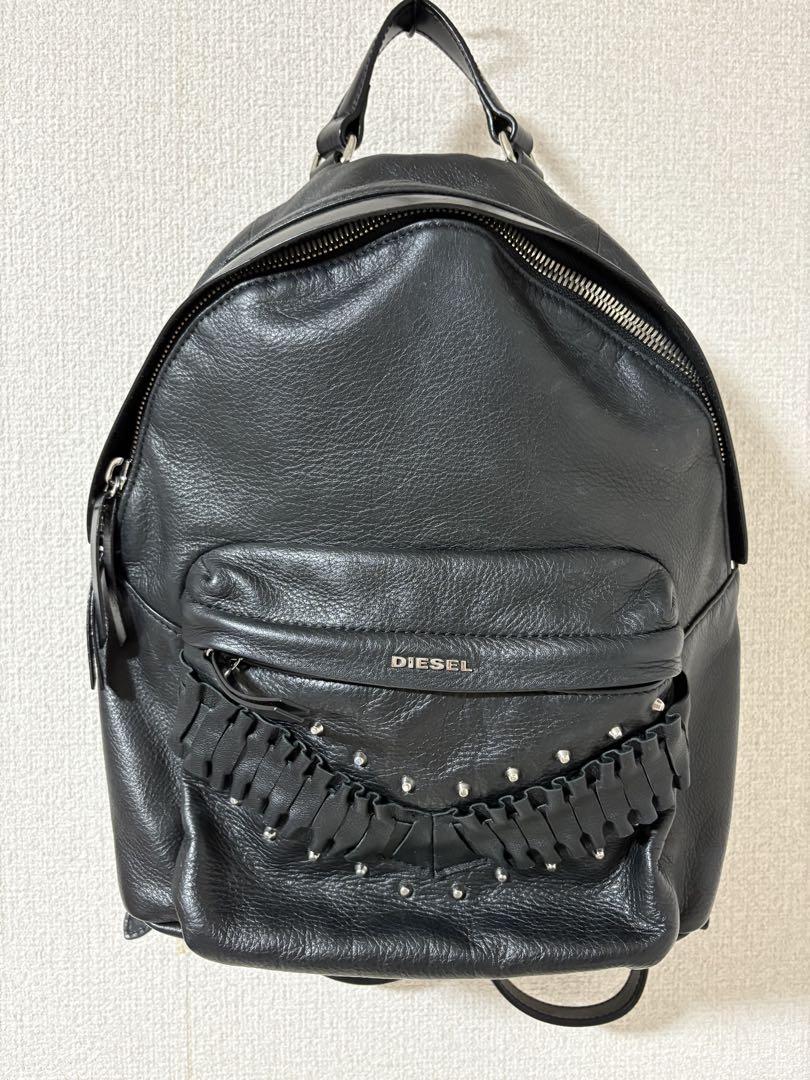 DIESEL 黒 レザー リュック・バックパック