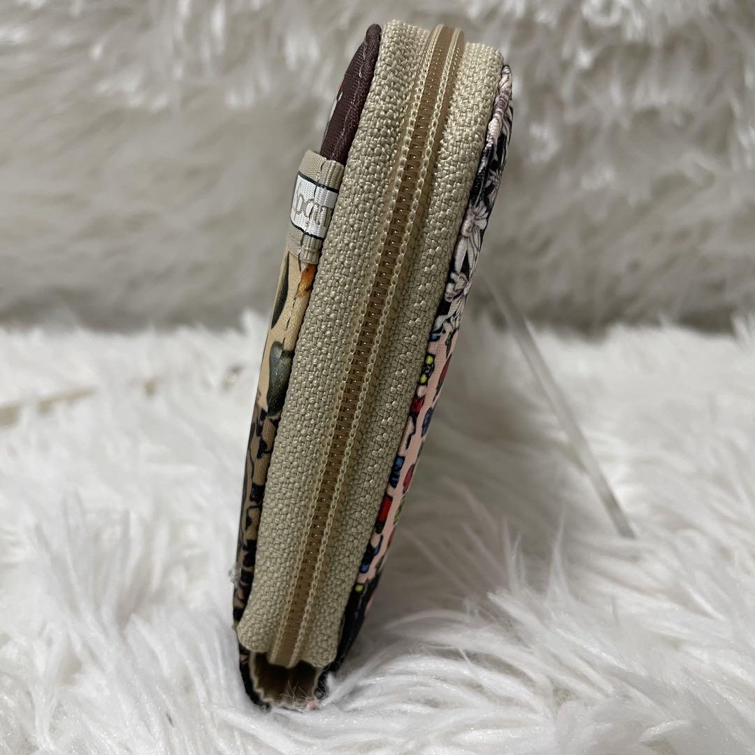 美品】レスポートサック 長財布 パッチワーク柄 ラウンドジップ
