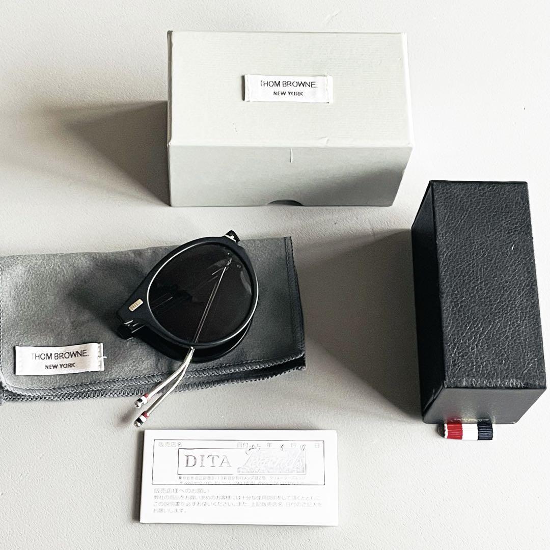 トムブラウン TB-806-A-BLK-SLV-52-AF 極美品 サングラス