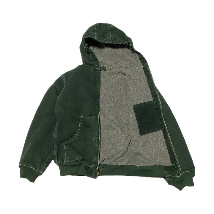 【キッズ】カーハート 古着 ダックジャケット グリーン キッズ