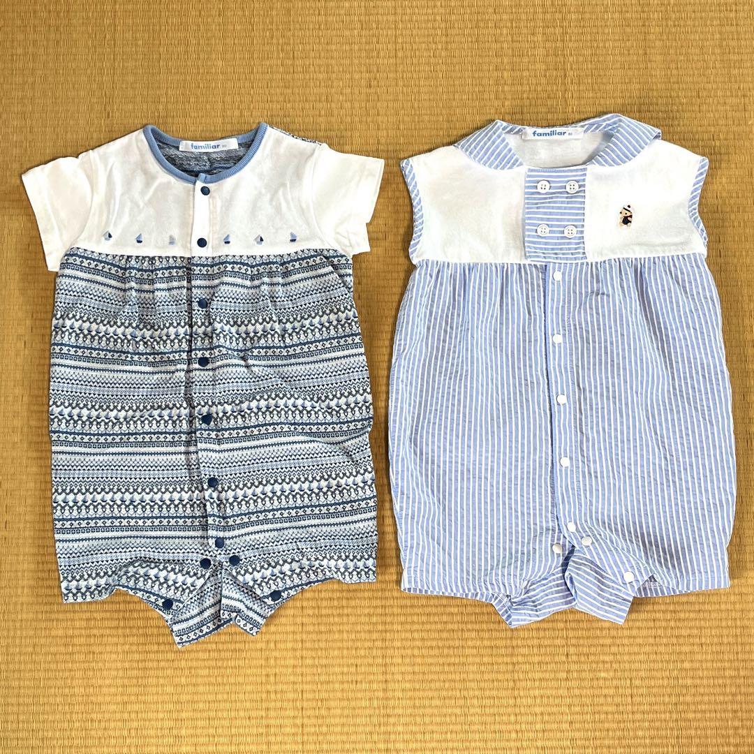 familiar ファミリア 袖付きロンパース 80サイズ - メルカリ
