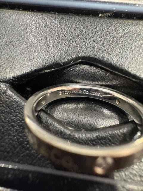 ティファニー 3PD フラット バンド リング PT950 5.1g 12.5号 ティファニー 3PD フラット バンド リング PT950 5.1g 12.5号