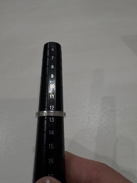 ティファニー 3PD フラット バンド リング PT950 5.1g 12.5号 ティファニー 3PD フラット バンド リング PT950 5.1g 12.5号