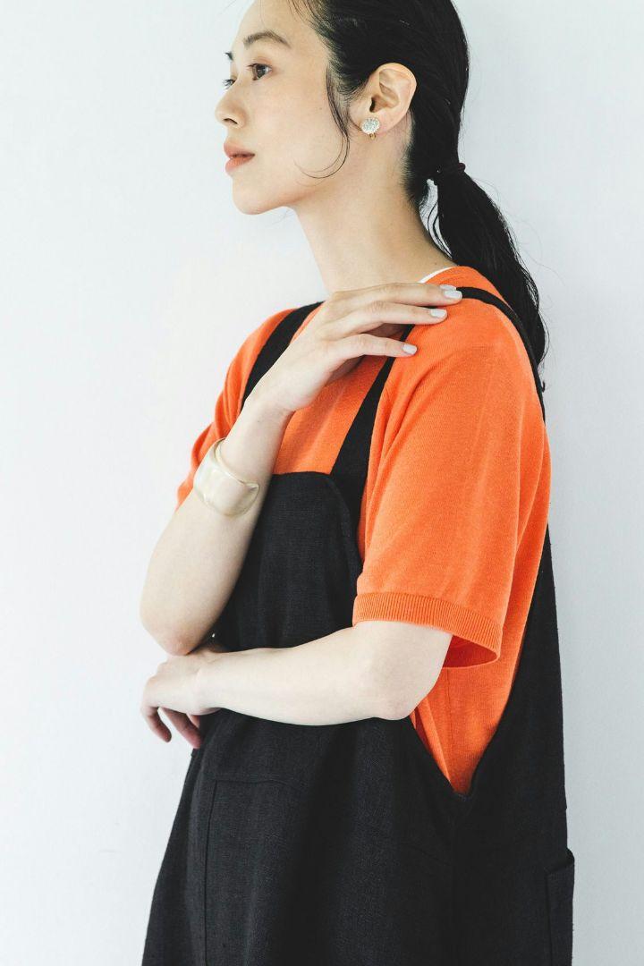 fog linen work リネンサロペットスカート　SIZE2
