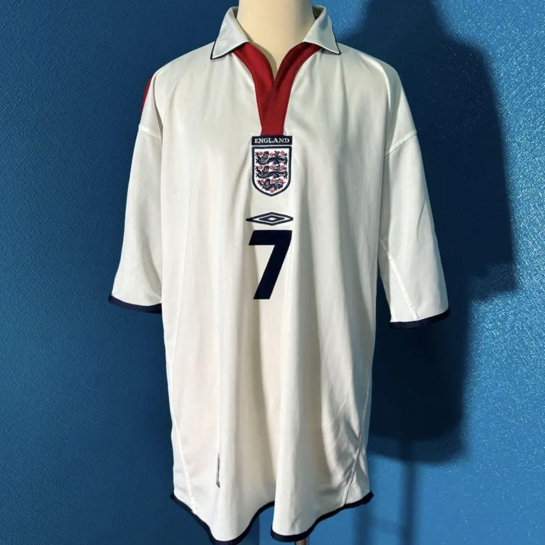 00s UMBRO イングランド代表 ベッカム 襟付き サッカー ユニフォーム