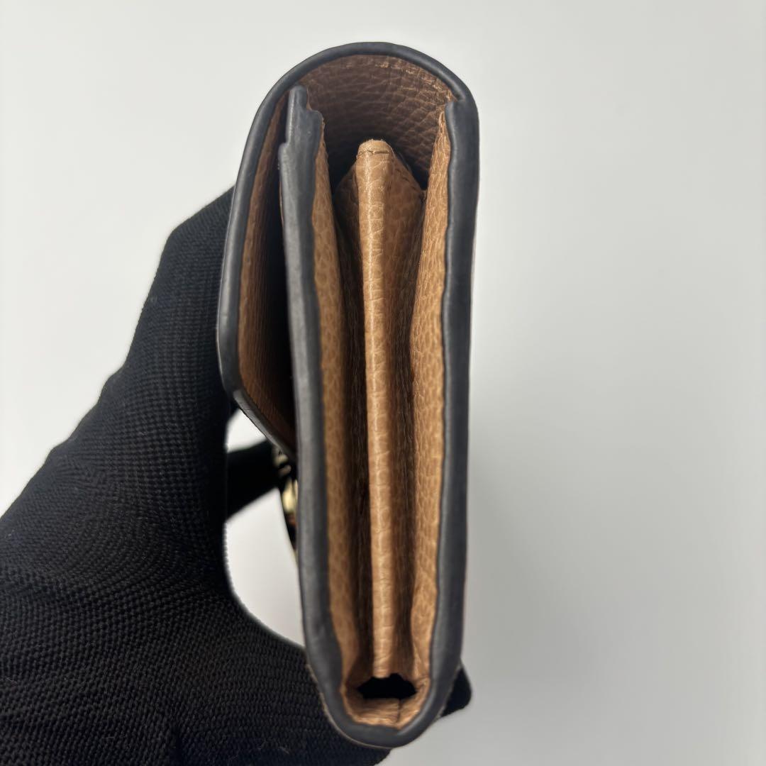 未使用級✨グッチ インターロッキング 長財布 ベージュ ゴールド金具 本革