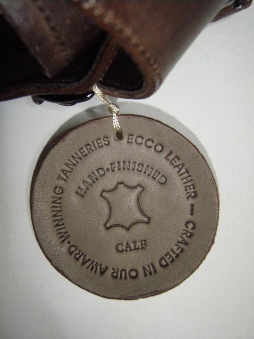 新品 定5万 EU43 ECCO ダブル モンク ビジネス シューズ 革靴 茶