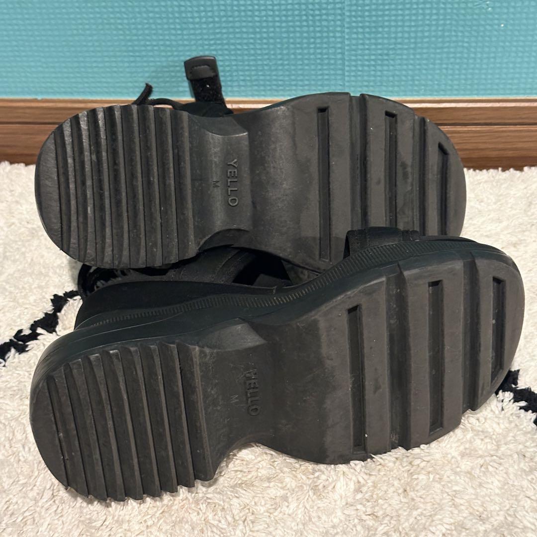 YELLO TOKYO BLACK DOUBLE SNEAKER SANDALS