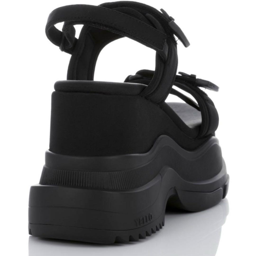 YELLO TOKYO BLACK DOUBLE SNEAKER SANDALS