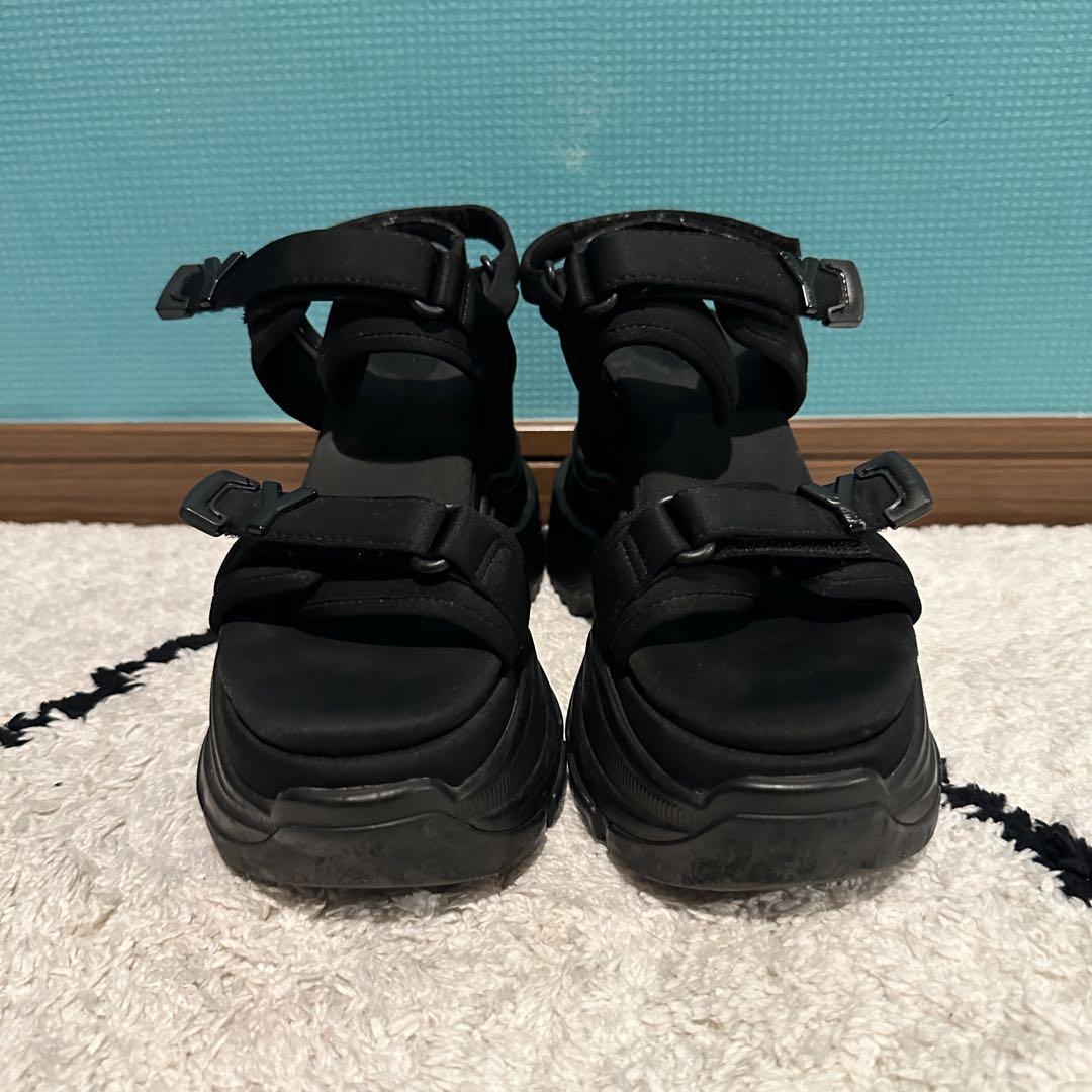 YELLO TOKYO BLACK DOUBLE SNEAKER SANDALS