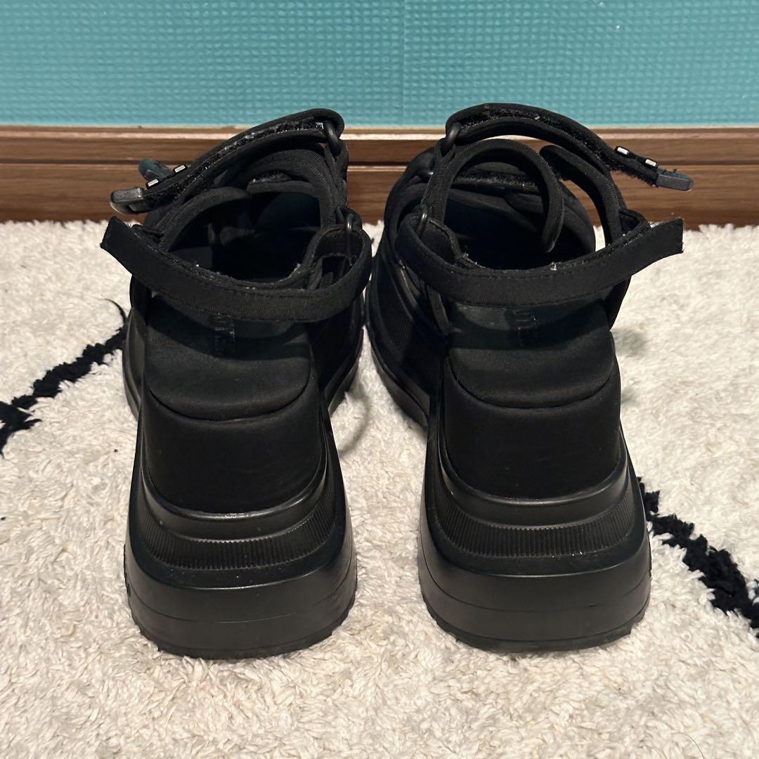 YELLO TOKYO BLACK DOUBLE SNEAKER SANDALS