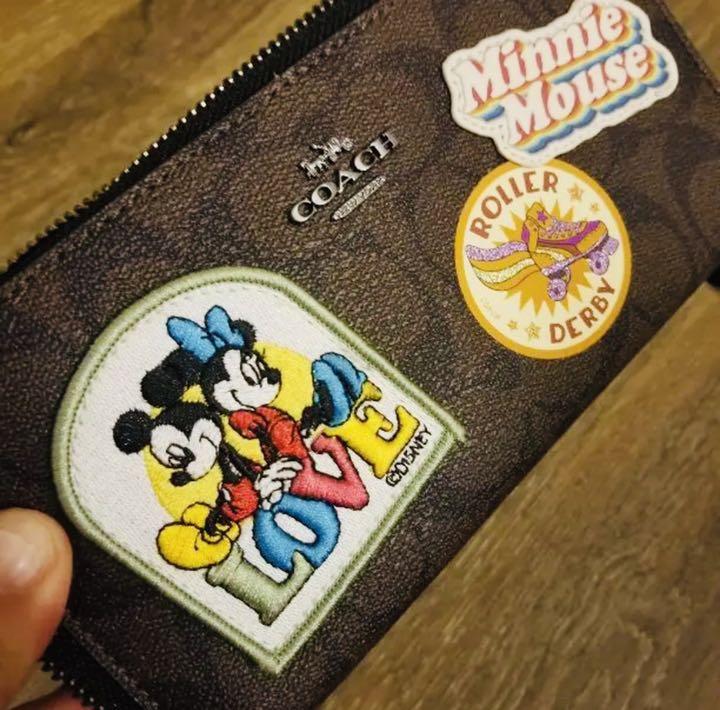 特価最新品 大人気ミッキー×コーチコラボ♡coach 茶色 3dHFk-m26147413801 レシート付正規品♡レザー長財布 通販NEW