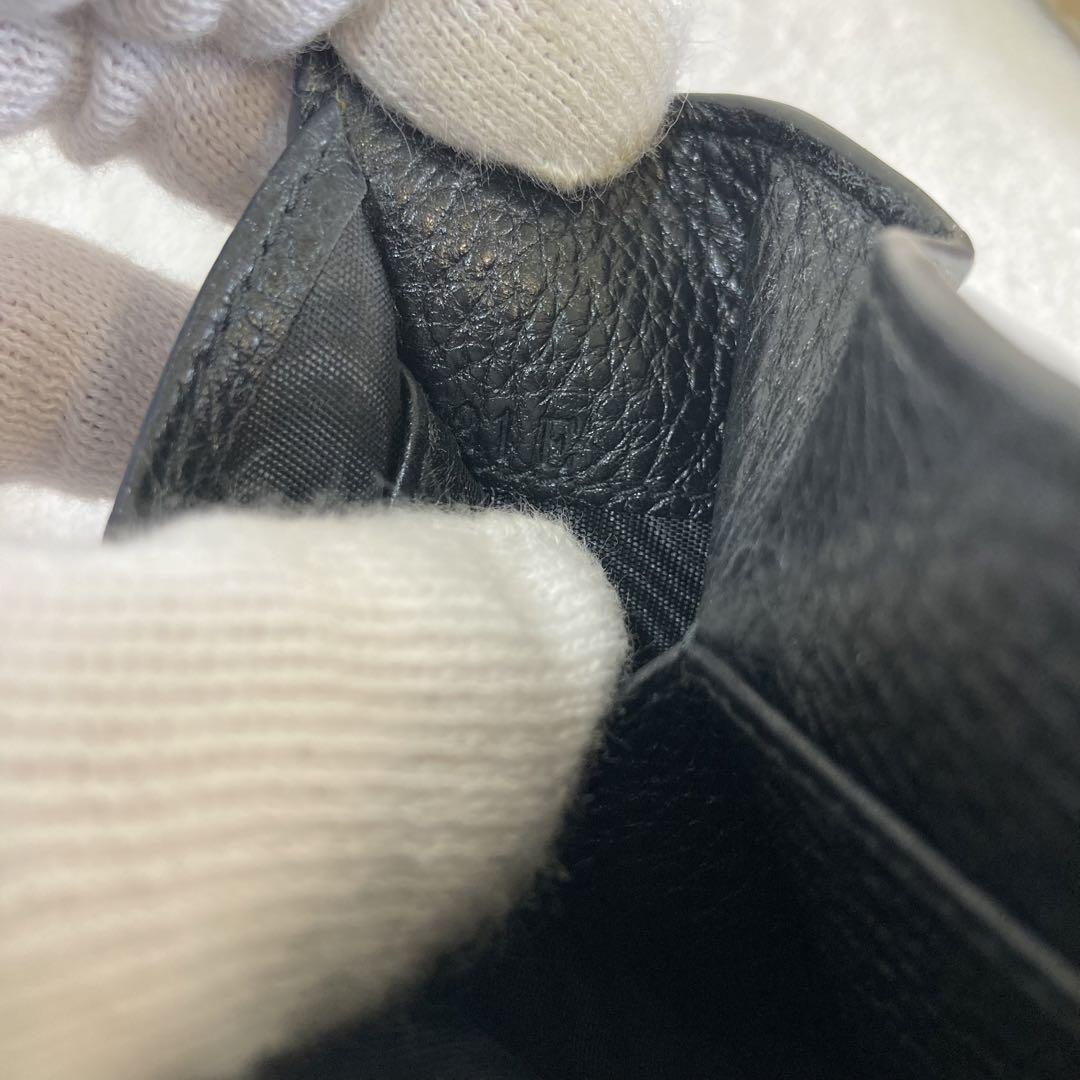 専用 美品 PRADA プラダ 折り財布 ブラック レザー 画像7