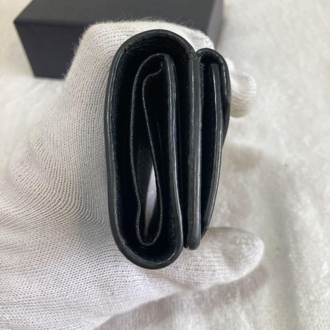 専用 美品 PRADA プラダ 折り財布 ブラック レザー 画像9