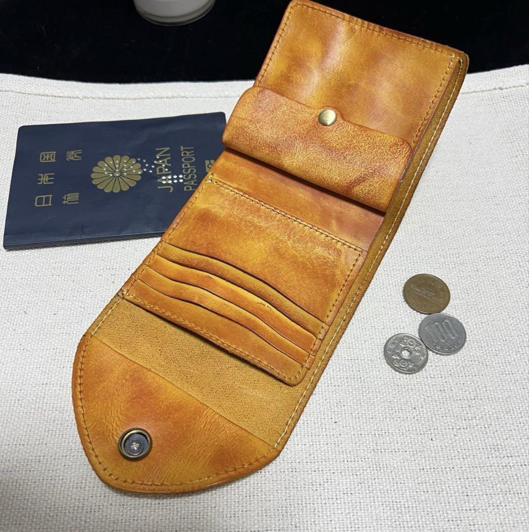 ホットなアイテム、ホットな節約 栃木レザー フルレザー 二つ折り財布 本革 ブライドルレザー 小物