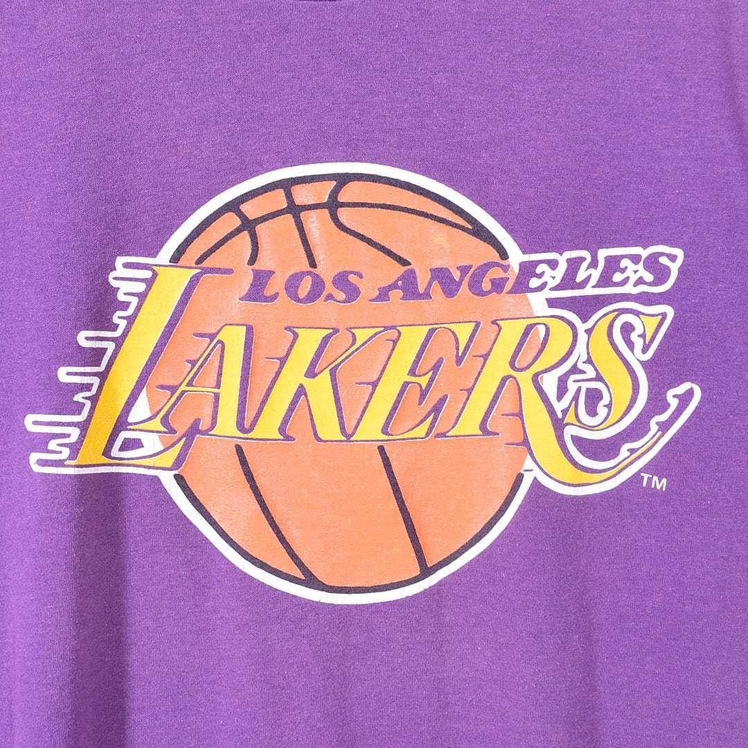 ロサンゼルスレイカーズ USA製 ヴィンテージ Tシャツ 紫 BZ0133