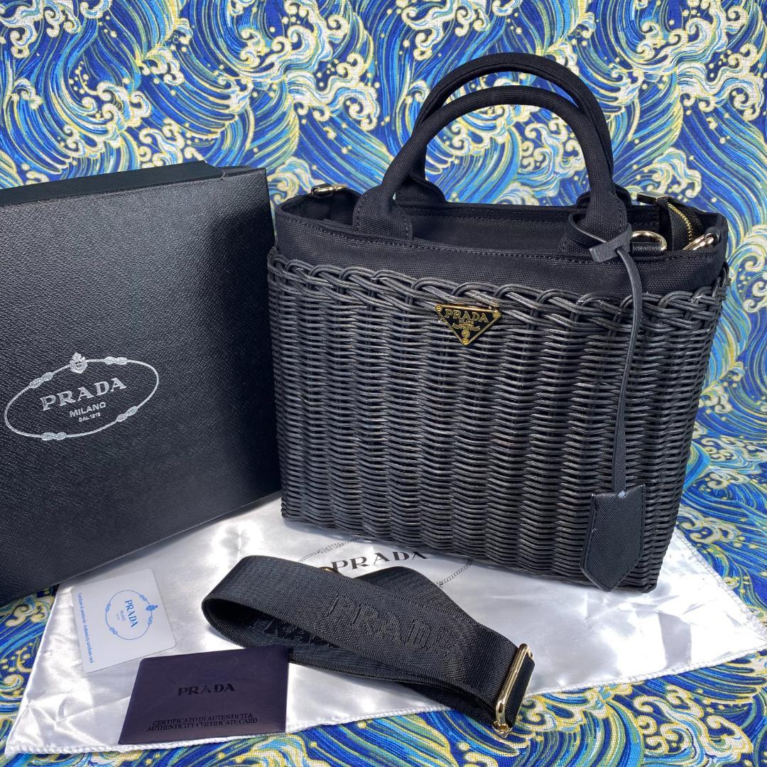 断捨離☆ PRADA プラダ バスケット カゴバッグ ハンドバッグ