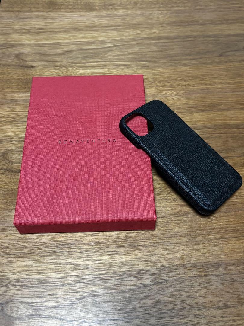 BONAVENTURA iPhone13 ケース 黒 レザー　ボナンベチュラ