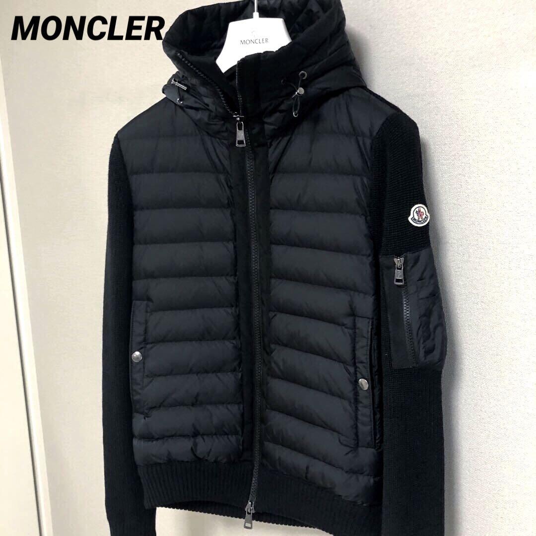 MONCLER モンクレール　ハイブリッドダウン　黒　ニットダウン　ダウンニット