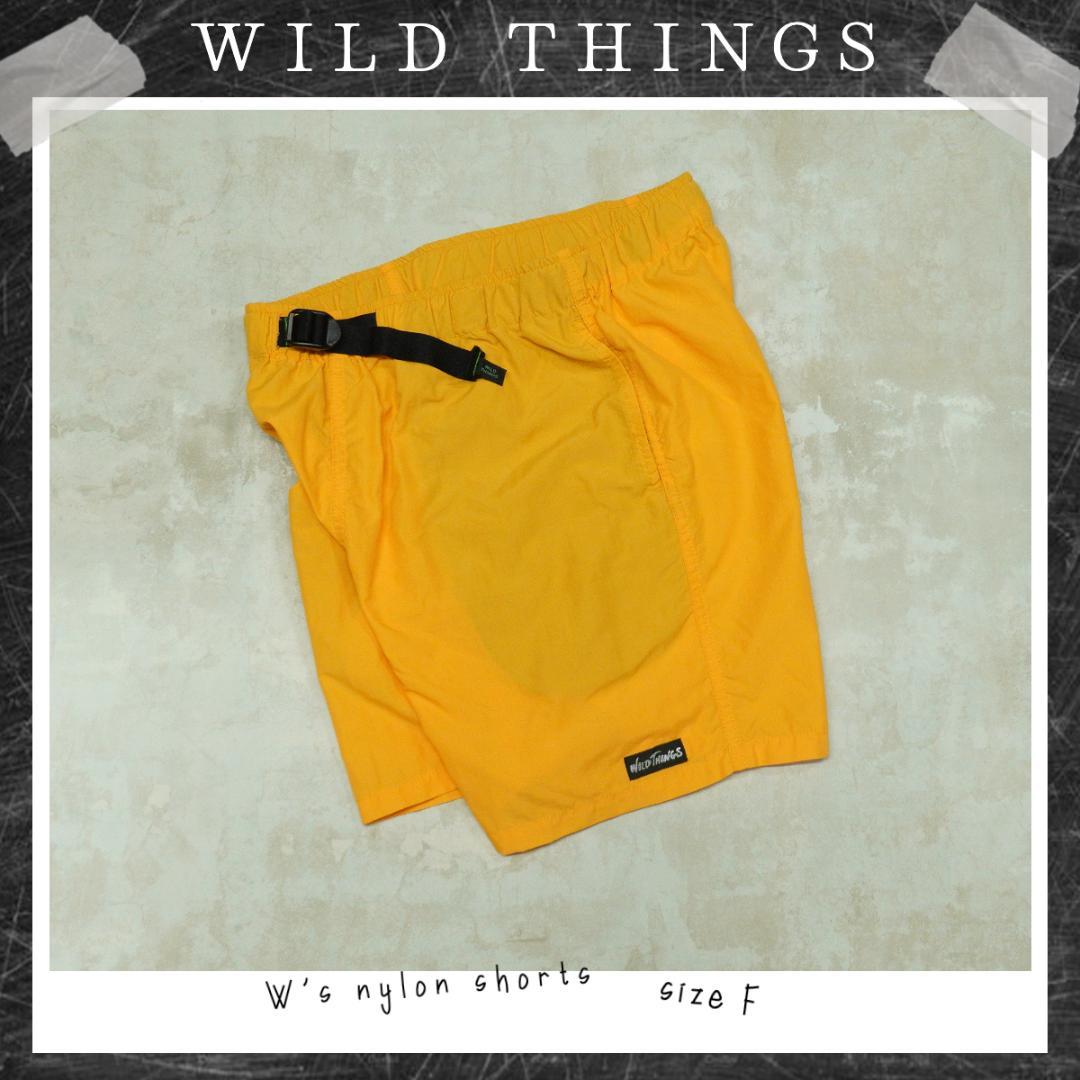 WILD THINGS レディースナイロンショーツ F イエロー