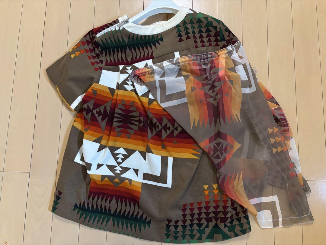 Sacai 19ssペンドルトンTシャツ　サイズ1