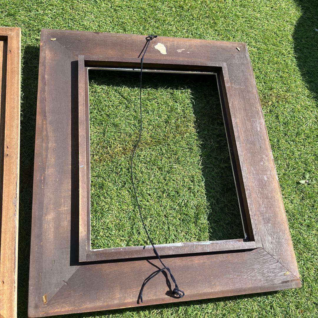 ヴィンテージ大きな装飾木製額縁セット