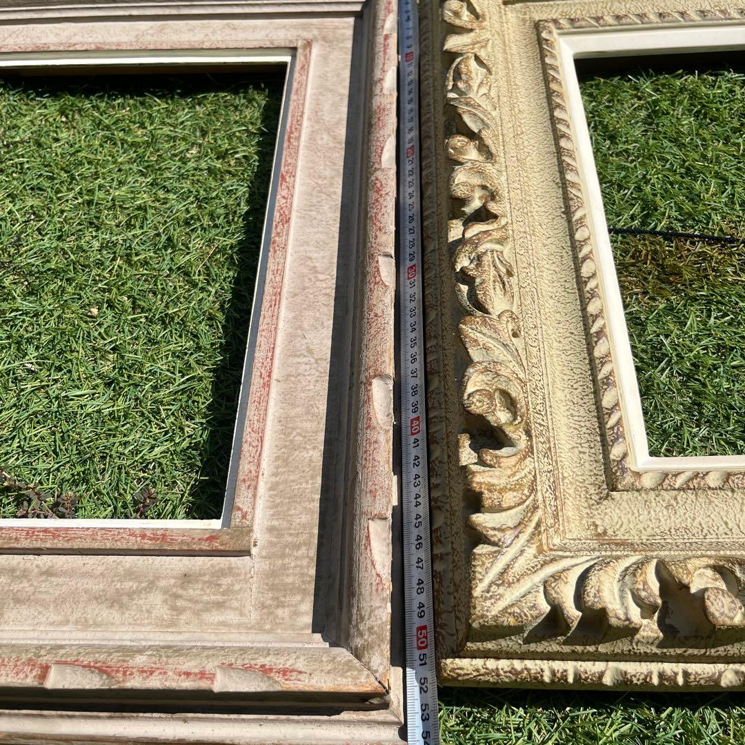 ヴィンテージ大きな装飾木製額縁セット
